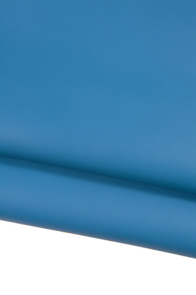 3 pelli blu AZZURRO abbinate, lotto di pellami italiani qualità top, 2 capre laminate e 1 nappa morbida ideale per il fai da te