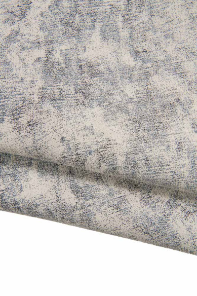 Boundle of 3 grey SILVER leather skins, luxurious metallic printed matching skins as per picture, for elegant projects