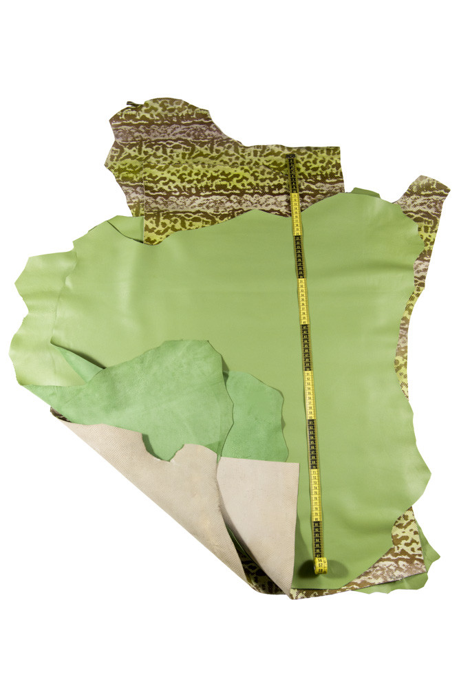 Set of 2 GREEN matching leather...