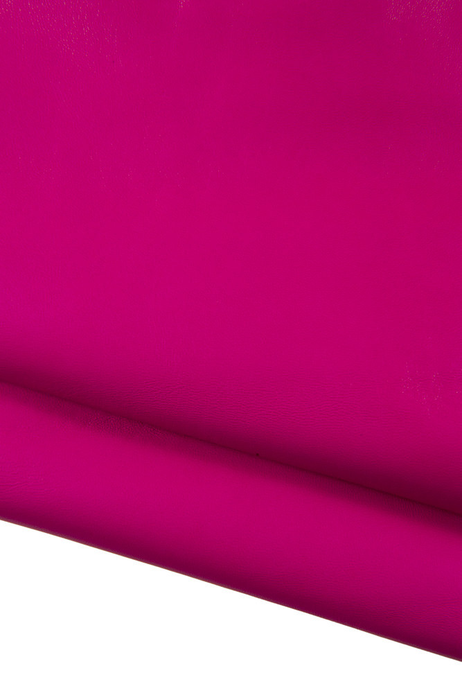FUCHSIA lambskin leather hide, ultra...