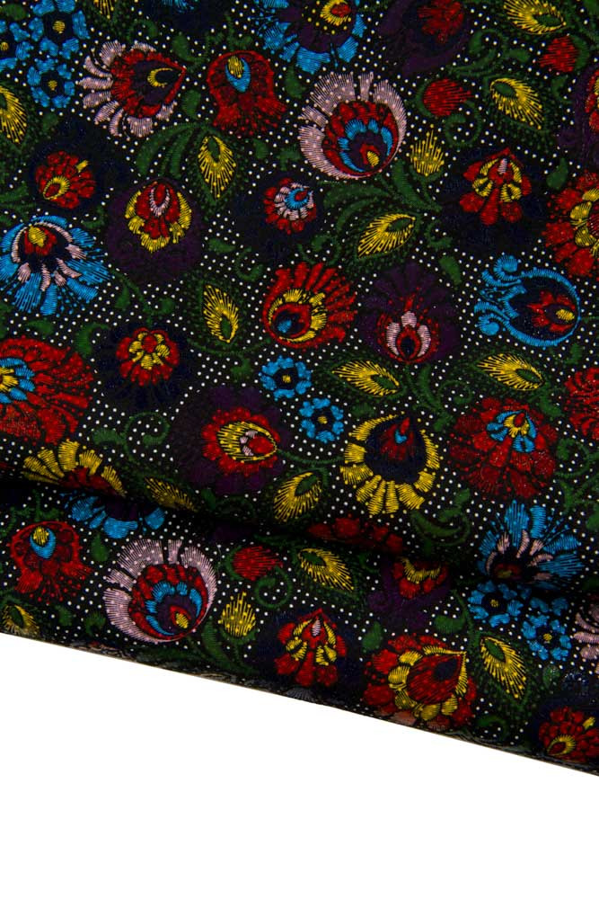 Pelle floreale MULTICOLOR, capra...