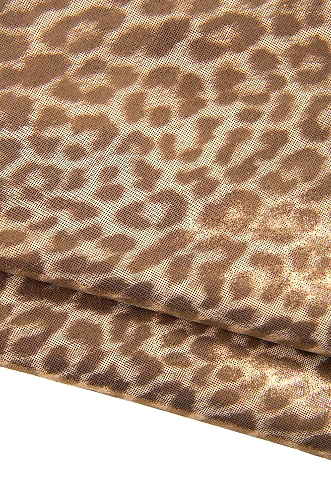 Pelle stampa LEOPARDO metallizzata,...