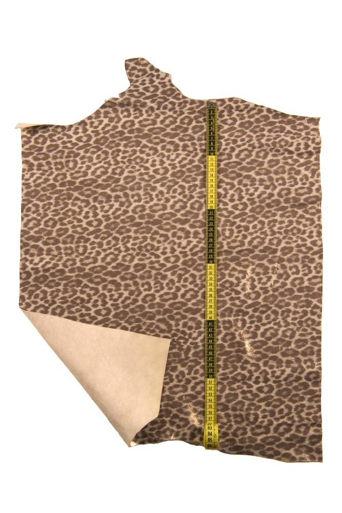 Pelle stampa LEOPARDO metallizzata,...
