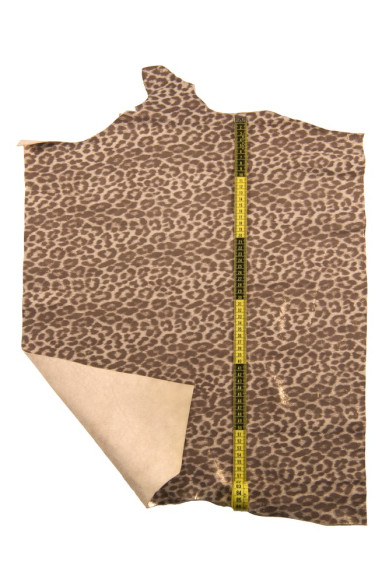 Leopard TEXTURED leather hide, grey platinum cheetah printed suede calfskin, animalier pattern on bright cowhide