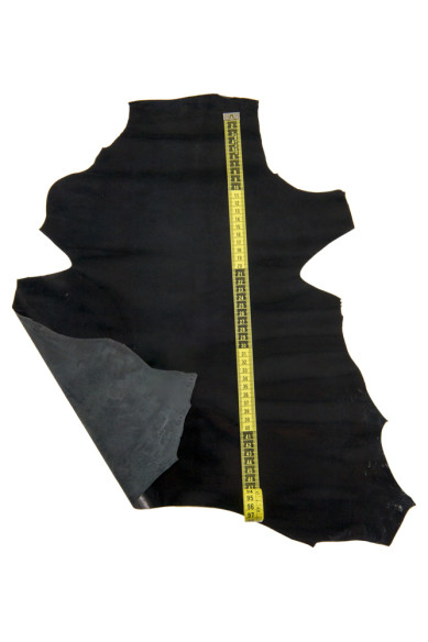 Pelle NERA lucida, capra liscia elegante, pellame taglia piccola 0.5 - 0.7 mm per artigiani e hobbisti