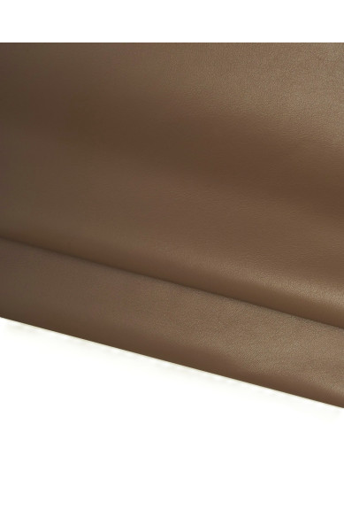 NAPPA liscia marrone fango, pellame morbido semi lucido, pelle 0.8 - 0.9 mm per abbigliamento e artigianato