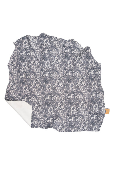 Pellame grigio bianco e nero con stampa ASTRATTA, pelle di nappa super morbida, agnello disegno fantasia per il fai da te