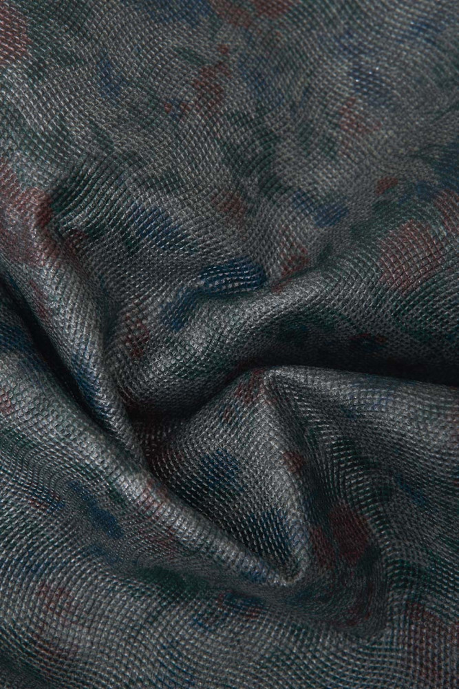 FLORAL printed leather skin, brown,...