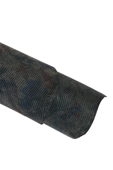 FLORAL printed leather skin, brown, grey, GEOMETRICAL embossed goatskin with flower pattern, soft, textured skin 0.7-0.9 mm