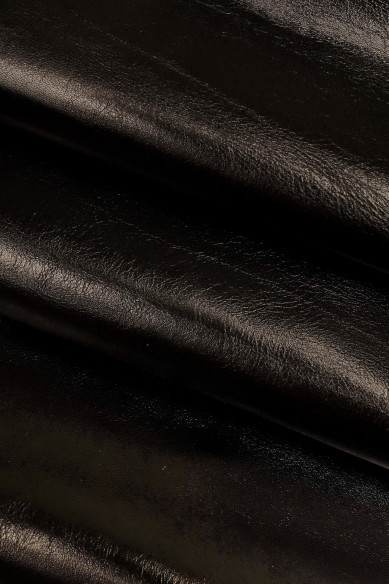 Pelle NAPPA NERA lucida, agnello morbido setoso liscio, pellame nero 0.8 - 0.9 mm per artigianato e fai da te B17579-TB