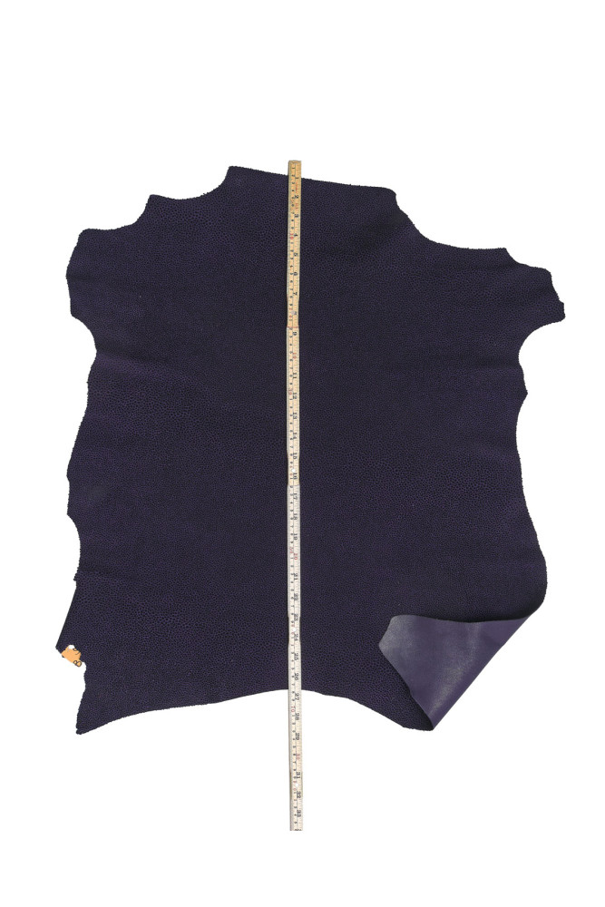 Pelle stampa RAZZA blu nero, capra...