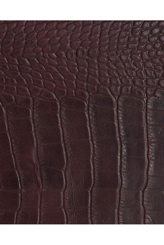 Pellame COCCODRILLO bordeaux, vitello...