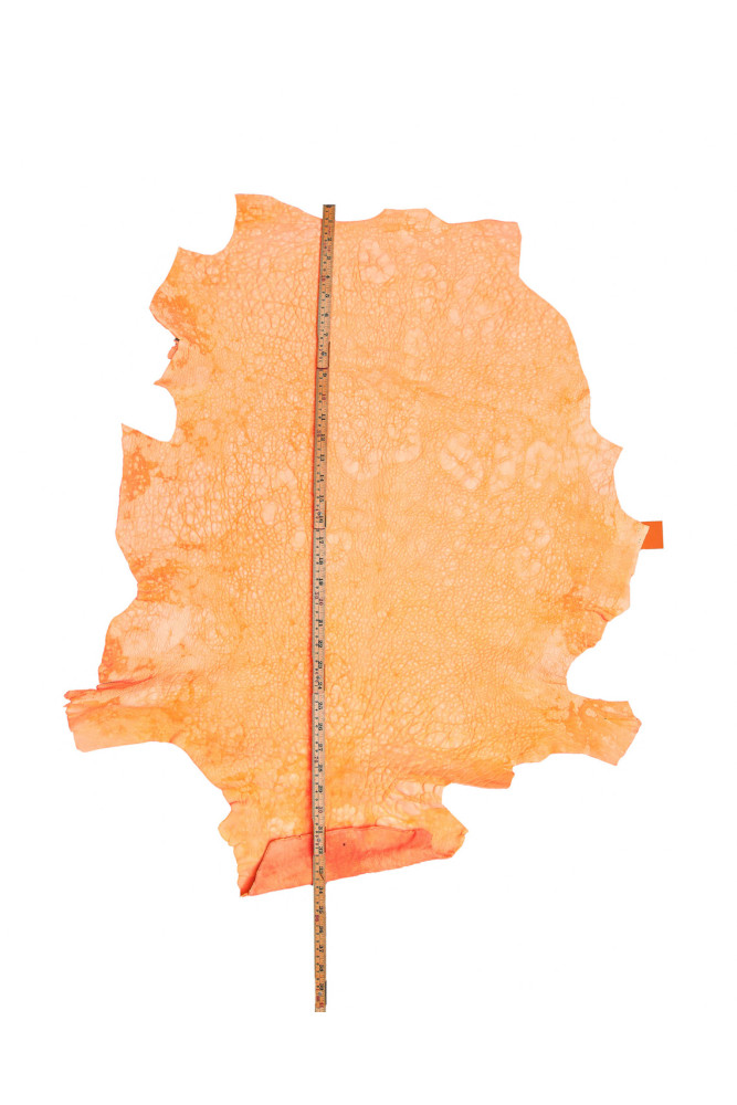 Orange VINTAGE leather skin, big...