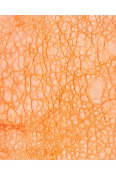 Pelle arancione super VINTAGE, pellame sportivo con grana irregolare, capra lavata sfumata 1.8 - 2.0 mm