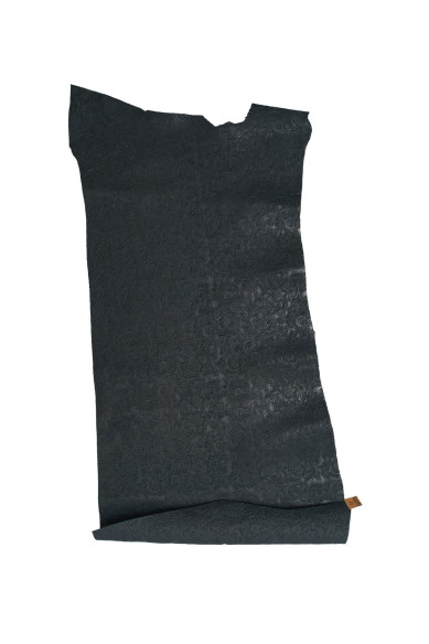 Pelle FLOREALE verde scuro, vitello stampa CHARRO, pellame a fiori semi rigido 1.0 - 1.2 mm