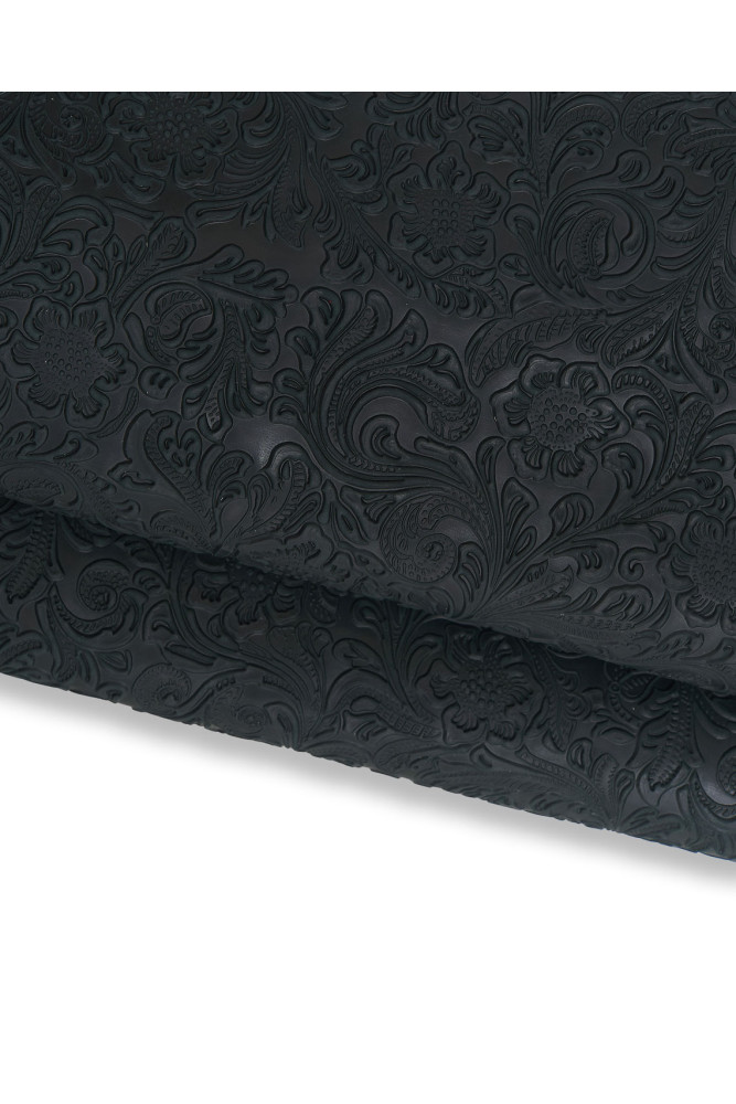 Pelle FLOREALE verde scuro, vitello...