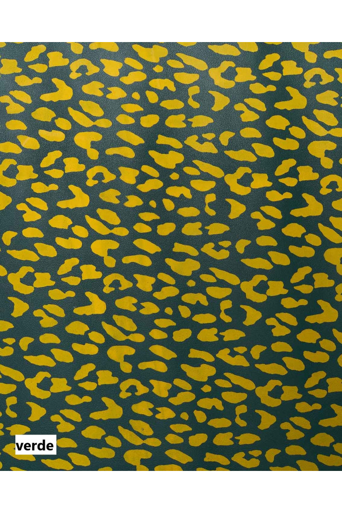 Yellow LEOPOARD print on blue or...