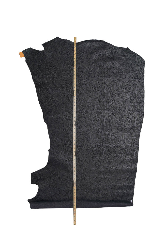 Black/Dark brown FLORAL embossed...