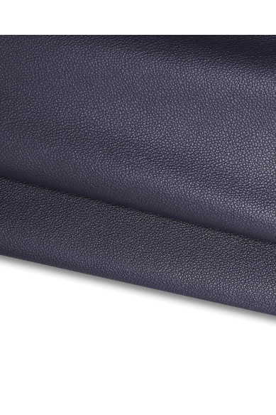 Pelle blu con GRANA piccola, vitello stampato blu reale, pellame semi lucido morbido, 1.4 - 1.6 mm