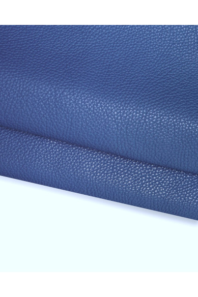 Vitello azzurro con GRANA dollaro, pellame blu chiaro stampato morbido, pelle italiana 1.6 - 1.8 mm per artigianato