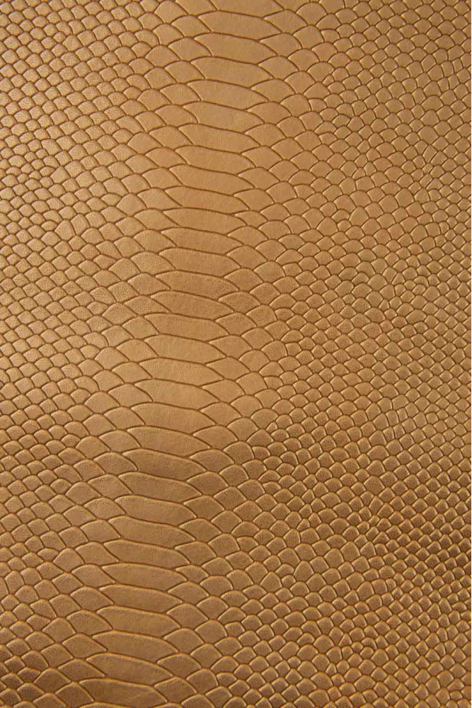 Pelle stampa RETTILE arancio, capra...