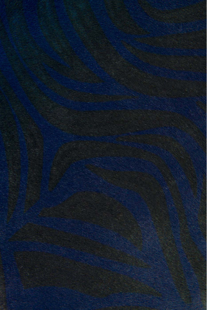 Pelle cavallino stampa ZEBRA blu...