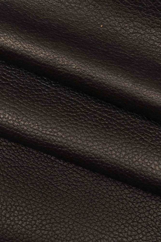 BLACK pebble GRAIN printed leather...