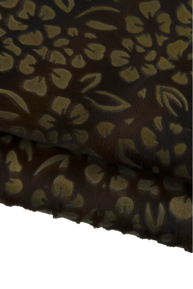 Pelle cavallino FLOREALE marrone...