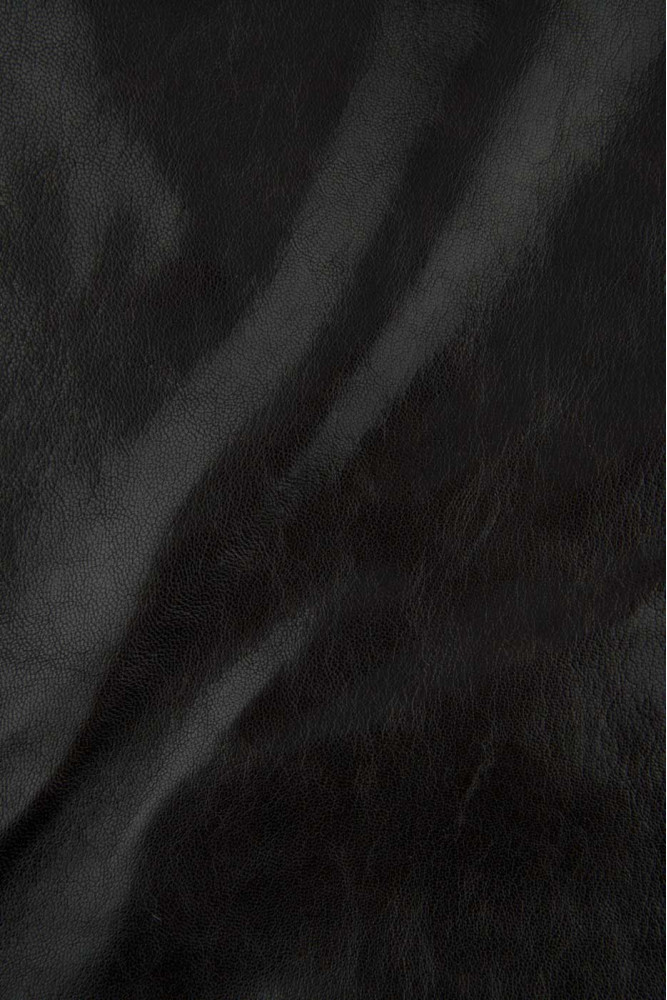 Dark BROWN leather skin, glossy...