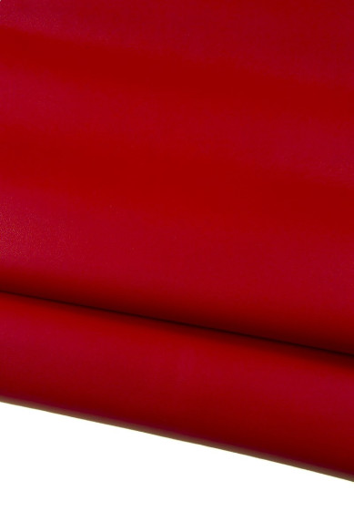 NAPPA liscia rosso scuro, vera pelle morbida semi lucida, pellame di agnello perfetto per artigianato e fai da te