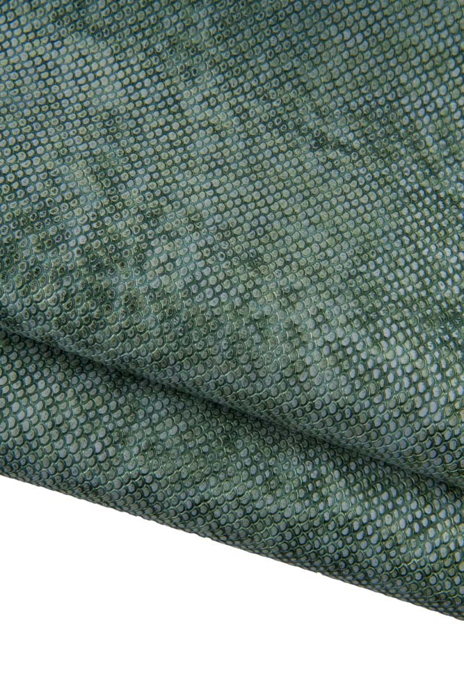 IRIDESCENT python printed leather...