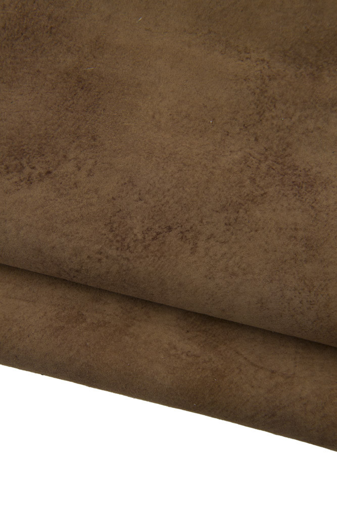 Brown SPORTY suede leather skin, tan...