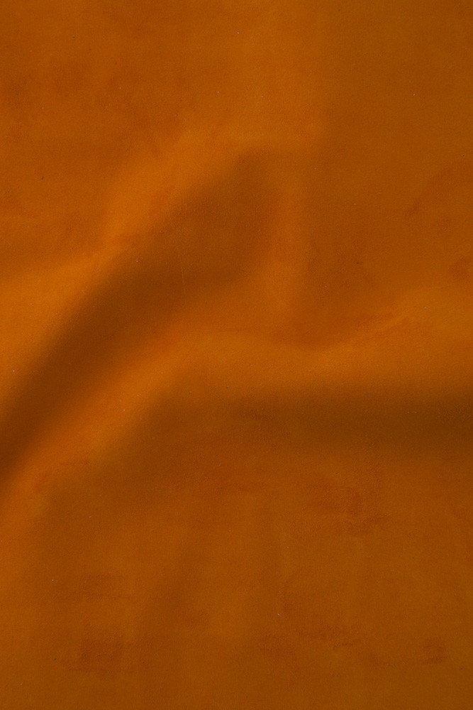 Orange SUEDE leather skin, bright...