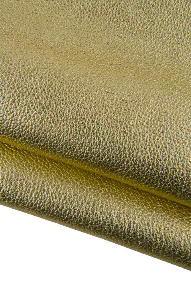 Gold GRAINY leather skin, golden...