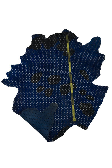 Pelle cavallino bluette TRAFORATO, pellame pony stampa animalier mucca, vitello morbido