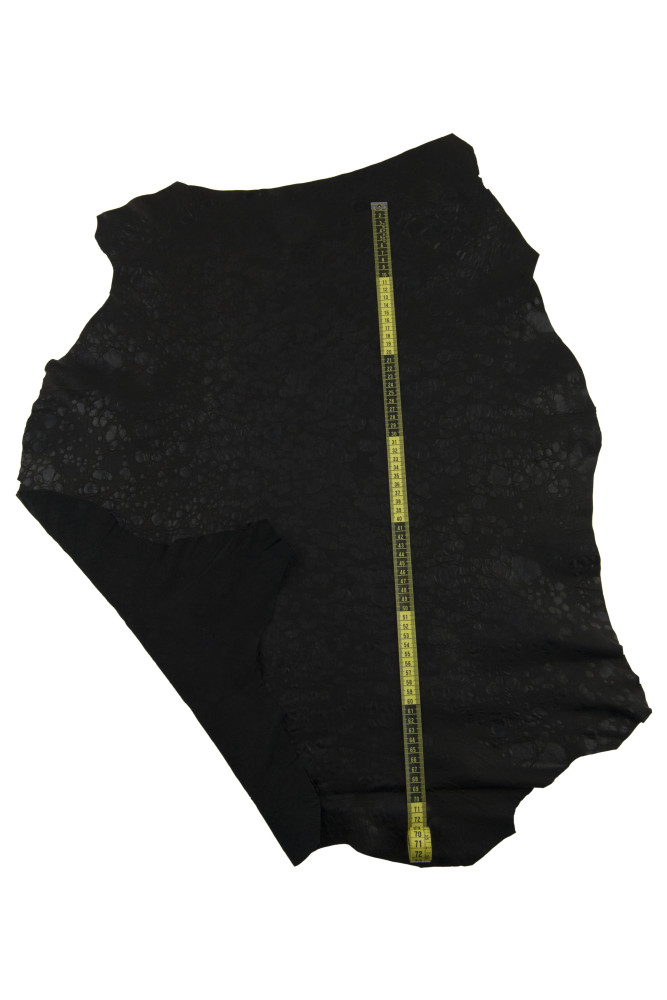 Pelle sportiva nera, agnello LAVATO...