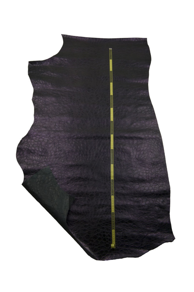 Pelle coccodrillo LAMINATA viola,...