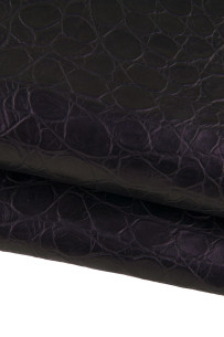 Purple CROCODILE leather...