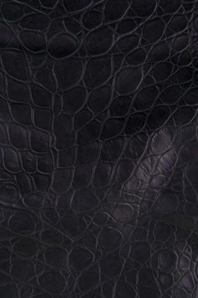 Pelle coccodrillo LAMINATA viola, vitello metallizzato stampato alligatore, pelle morbida per artigiani