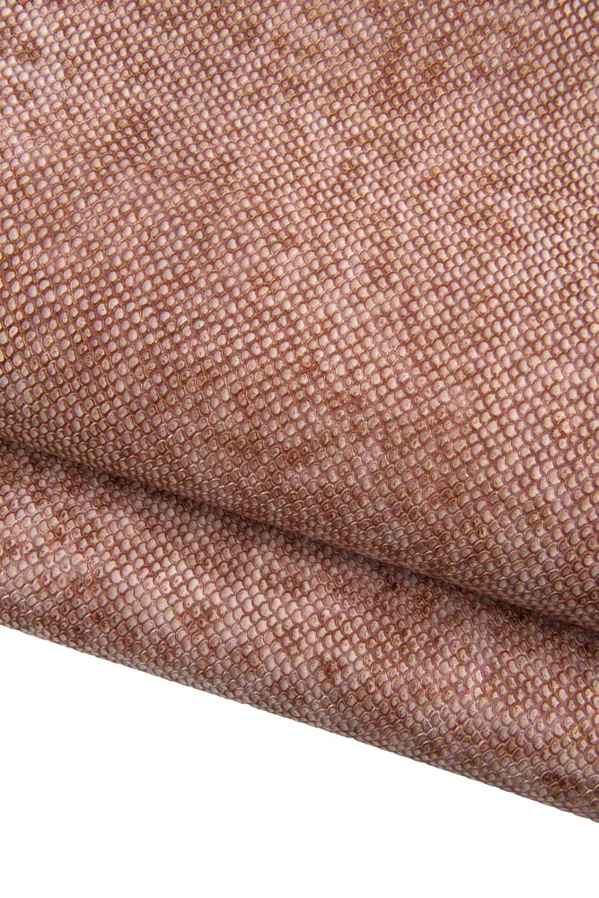 Metallic PYTHON leather hide, light...