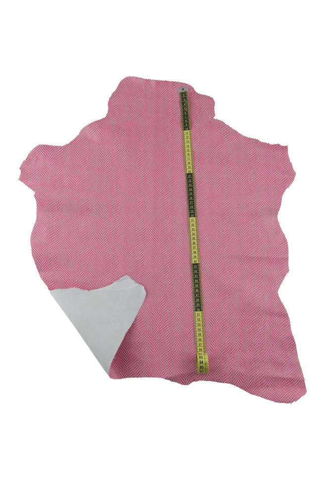 Pink PYTHON textured leather skin,...
