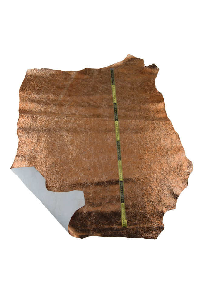 Pelle LAMINATA arancione ruggine,...