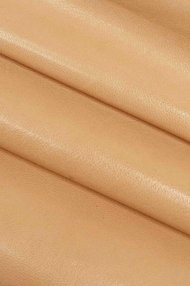 PELLAME CAPRETTO liscio beige, pelle lucida morbida, capra  0.7 -0.9 mm per hobbisti B17697-TU