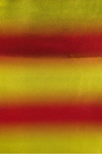 Pelle a RIGHE giallo rosso, capra laminata stampa a strisce, pellame metallizzato morbido 0.5 - 0.6 mm