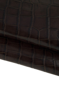 Brown CROCODILE embossed...