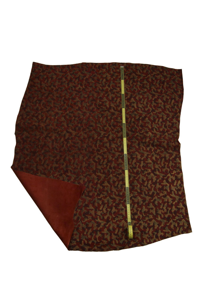 CAMOUFLAGE textured leather hide,...