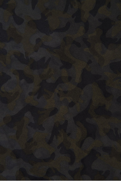 Pelle motivo CAMOUFLAGE grigio e bronzo GLITTER, vitello scamosciato stampa militare 1.2 - 1.3 mm