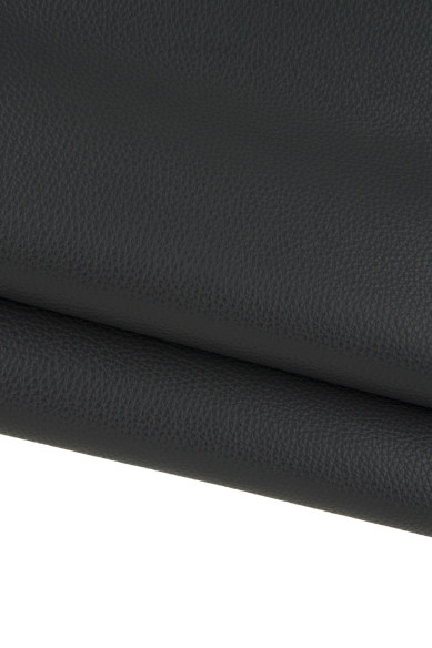 Pellame grigio scuro STAMPATO dollaro, vitello sportivo con grana, pelle semi lucida morbida 1.5 - 1.6 mm