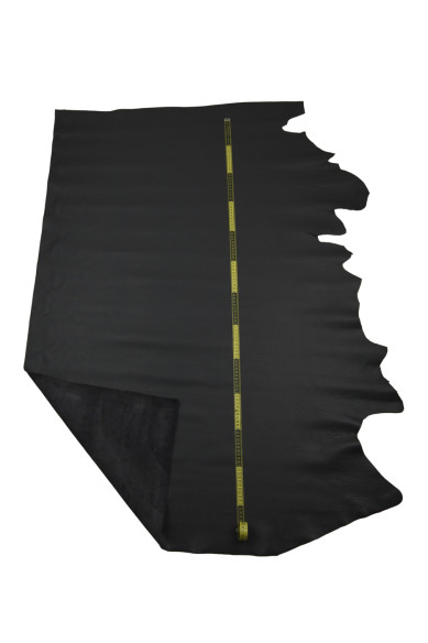 Pellame grigio scuro STAMPATO dollaro, vitello sportivo con grana, pelle semi lucida morbida 1.5 - 1.6 mm