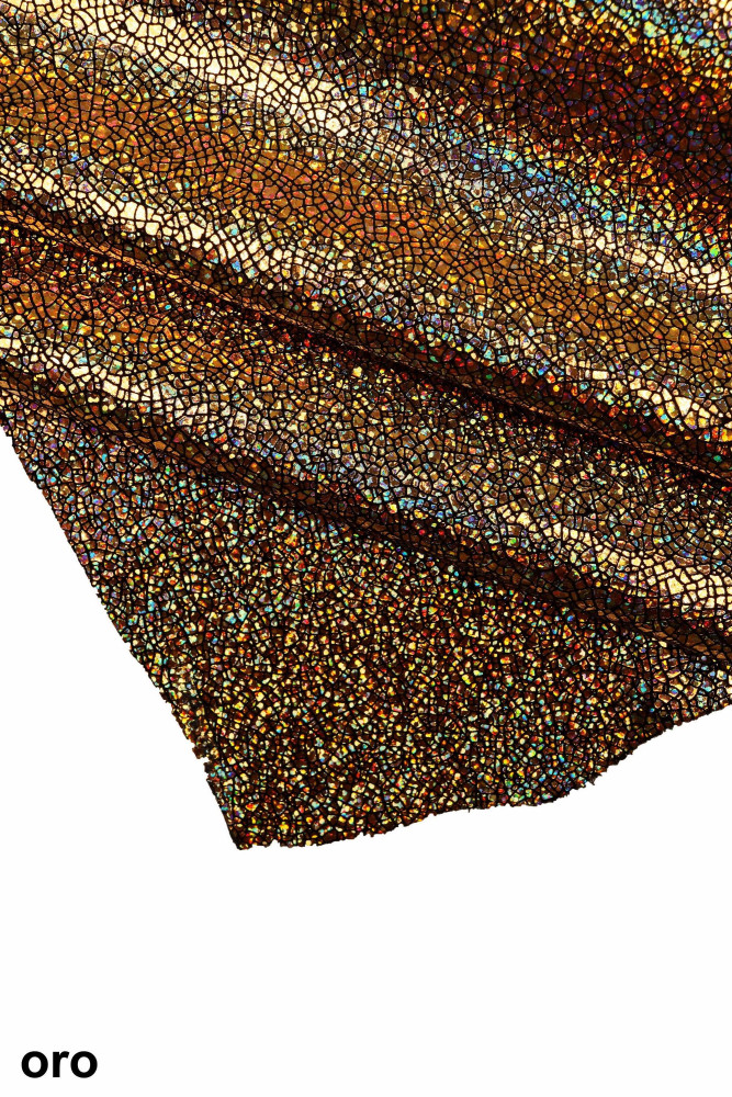 IRIDESCENT metallic leather hide,...